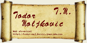 Todor Moljković vizit kartica